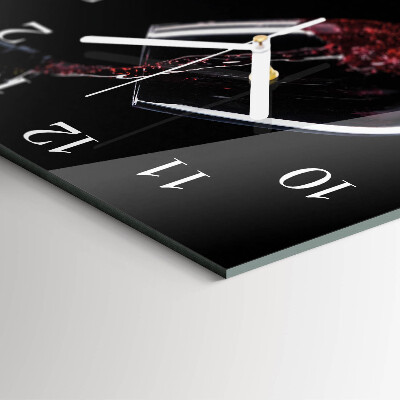 Square kitchen clock Wine