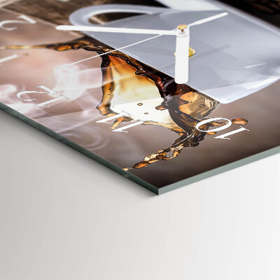Square wall clock Coffee