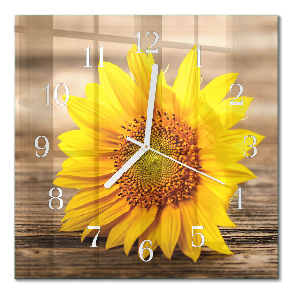 Square kitchen clock Sunflower
