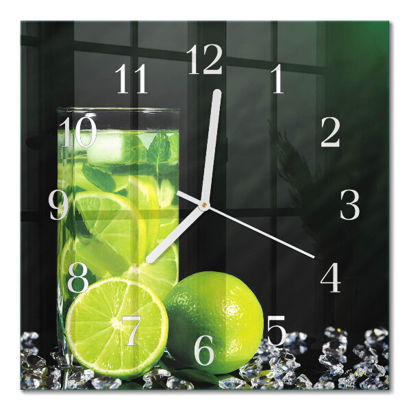 Square kitchen clock Calcium carbonate