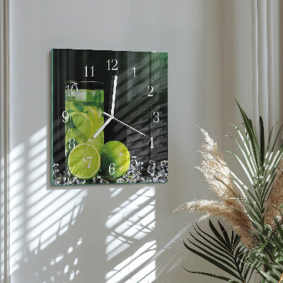 Square kitchen clock Calcium carbonate