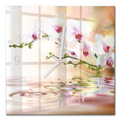 Square kitchen clock Orchid