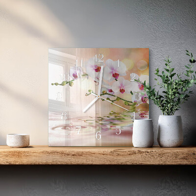 Square kitchen clock Orchid