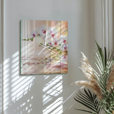 Square kitchen clock Orchid