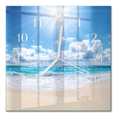 Square wall clock Sea
