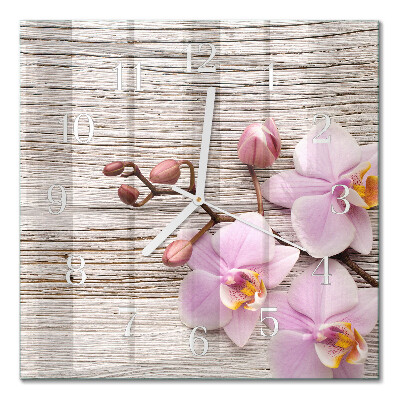 Square kitchen clock Orchid
