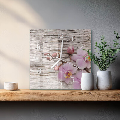 Square kitchen clock Orchid