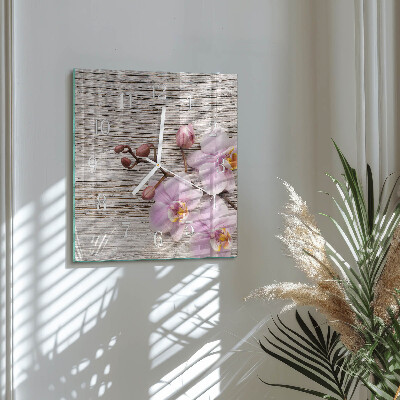 Square kitchen clock Orchid