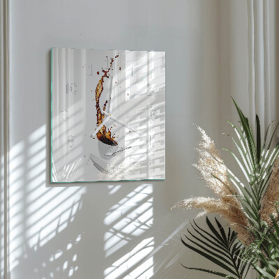 Square kitchen clock Coffee
