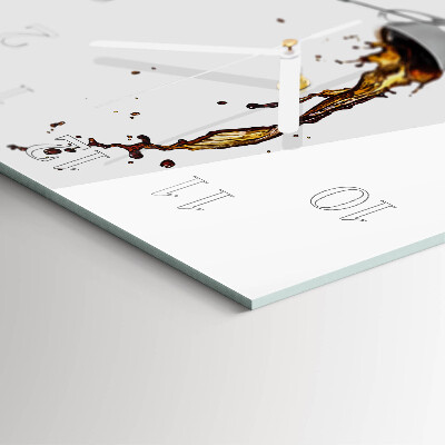 Square kitchen clock Coffee
