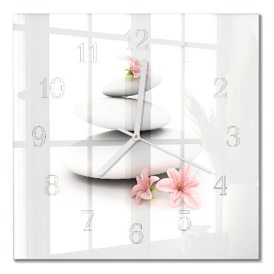 Square wall clock Stones