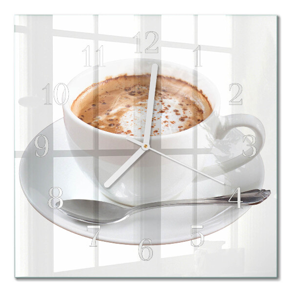 Square wall clock Coffee