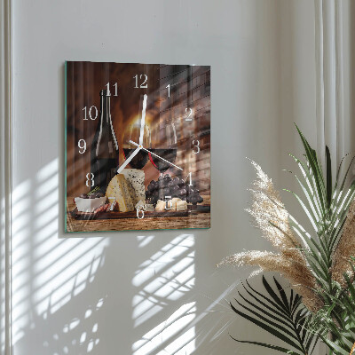 Square wall clock Wine