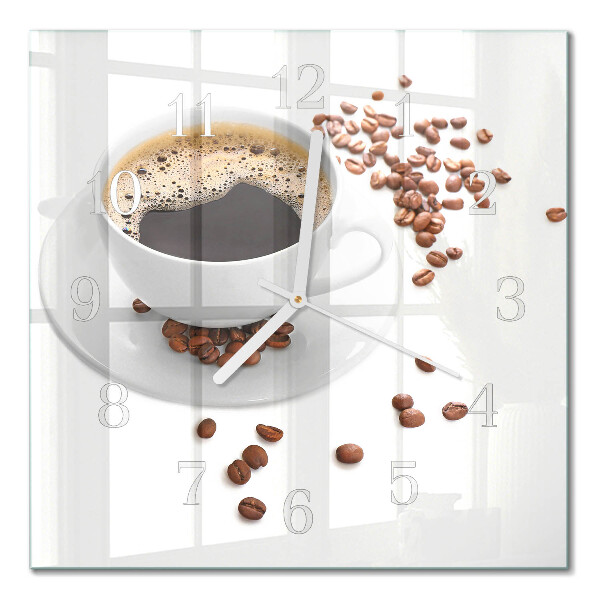 Square wall clock Coffee