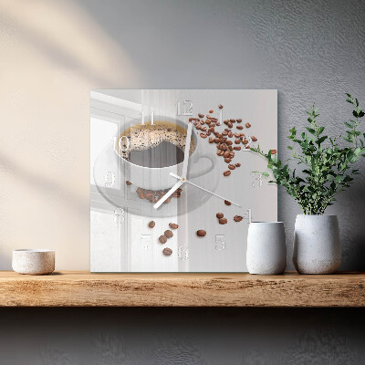 Square wall clock Coffee