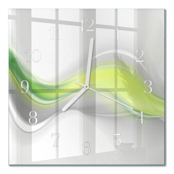 Square kitchen clock Waves of color