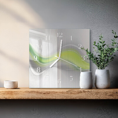 Square kitchen clock Waves of color