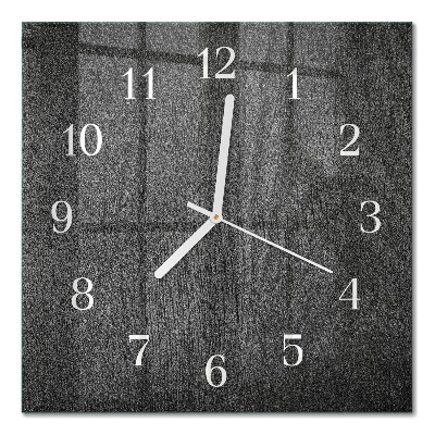 Square kitchen clock Wood