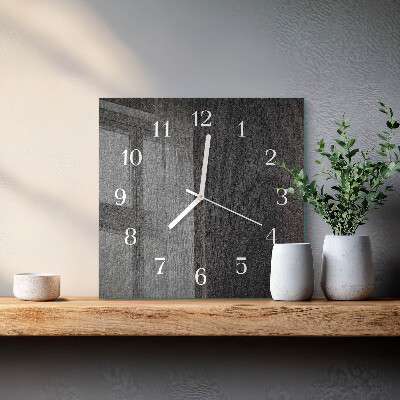 Square kitchen clock Wood