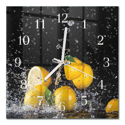 Square wall clock Lemons