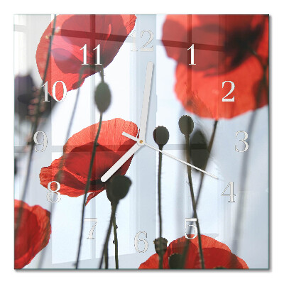 Square wall clock Poppy