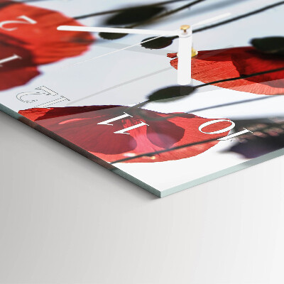 Square wall clock Poppy