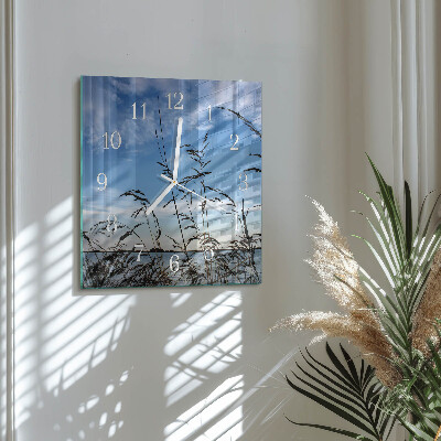 Square kitchen clock Grass