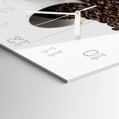 Square wall clock A cup of coffee