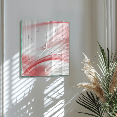 Glass wall clock square Abstract art