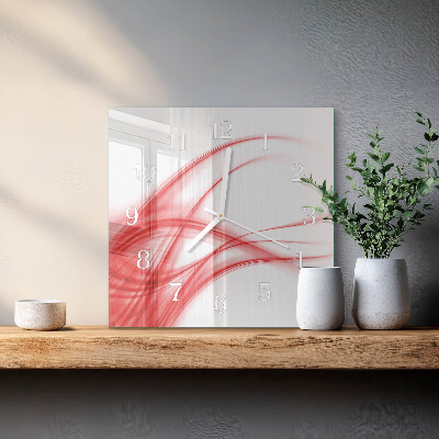 Square kitchen clock Abstract art