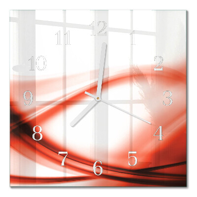 Glass clock square Abstract lines