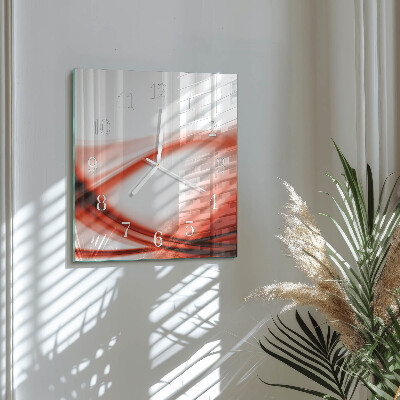 Glass clock square Abstract lines