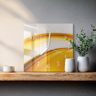 Square wall clock Abstract art