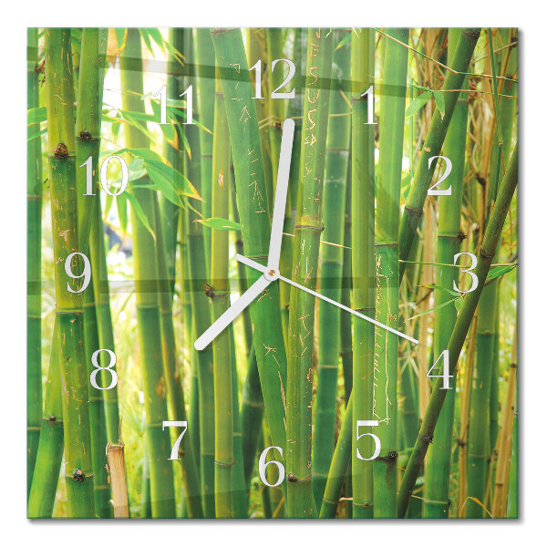 Square kitchen clock Bamboo