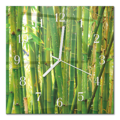 Square kitchen clock Bamboo