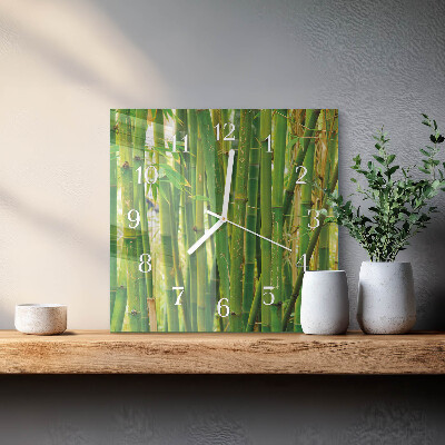 Square kitchen clock Bamboo
