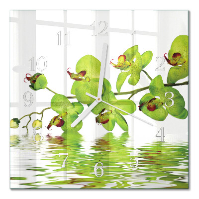 Square wall clock Orchid