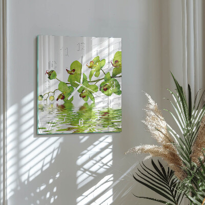 Square wall clock Orchid