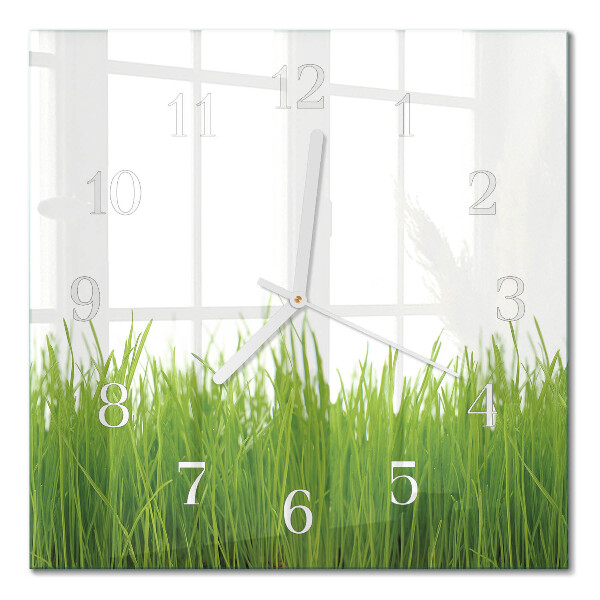 Square kitchen clock Floristic art