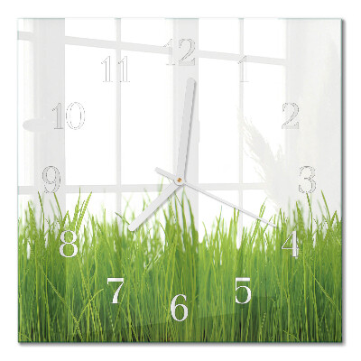 Square kitchen clock Floristic art