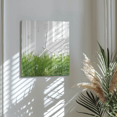 Square kitchen clock Floristic art