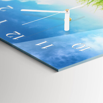 Square kitchen clock Grass