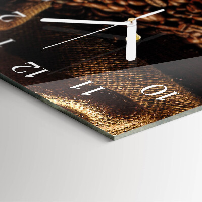 Square wall clock Coffee beans