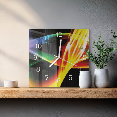 Glass clock square Abstraction