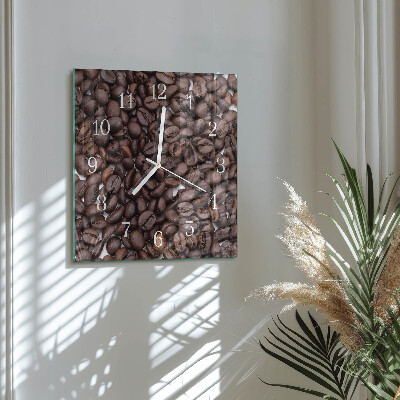 Square wall clock Coffee beans