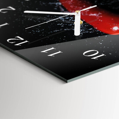 Square kitchen clock Chili peppers