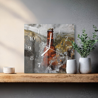 Square wall clock Beer