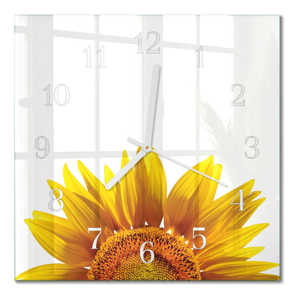 Square wall clock Flower