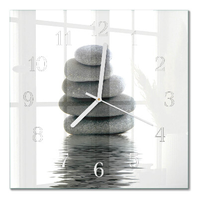 Square kitchen clock Stones