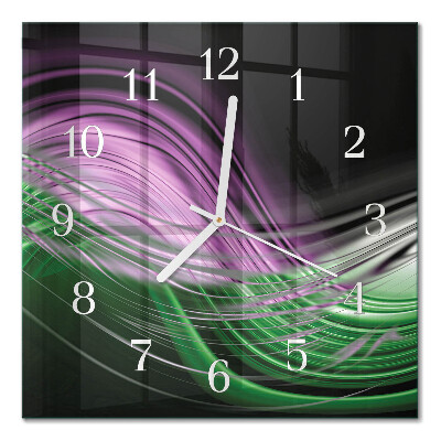 Square wall clock Abstract art